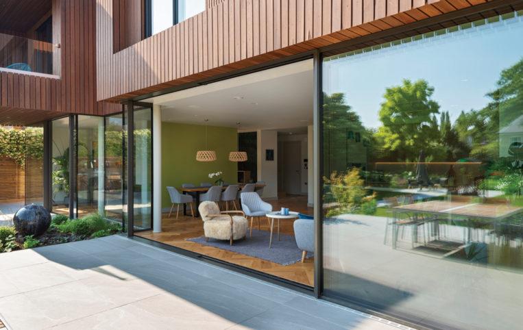 uPVC sliding door opening to terrace